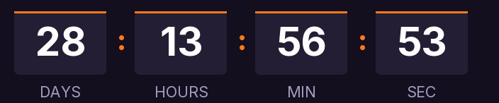 Sample countdown, dark