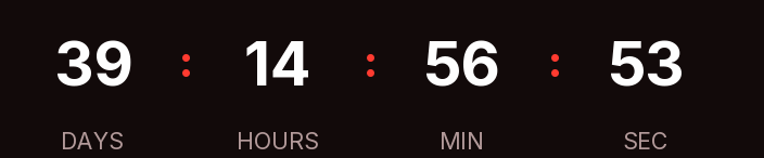 Sample countdown, dark