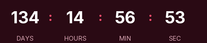 Sample countdown, dark